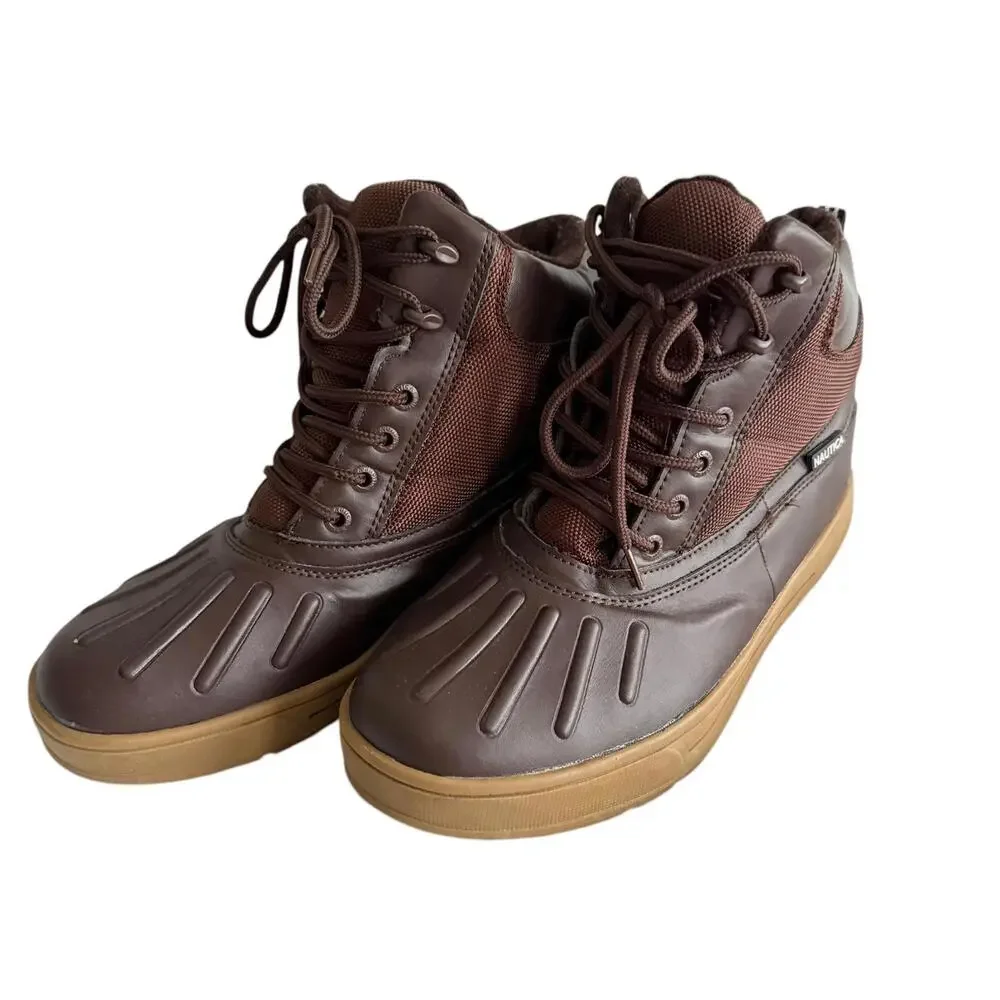 NAUTICA Dark Brown New Bedford‎ Mens Ankle Duck Boots, 9